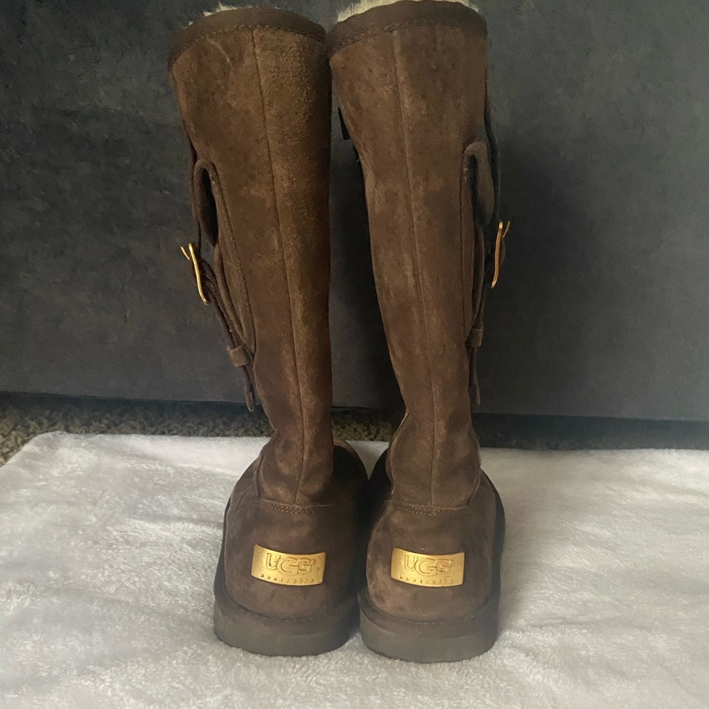 Brown UGG Retro Cargo Tall Boots Sz 8 - Picture 4 of 7